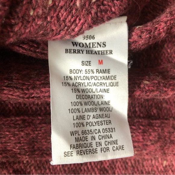 Vintage Woolrich 1/4 Zip Wool Sweater in Berry Heather Size M - Picture 7 of 10